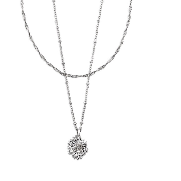 Kendra ScottBrielle Openwork Flower Layered Pendant Necklace 17